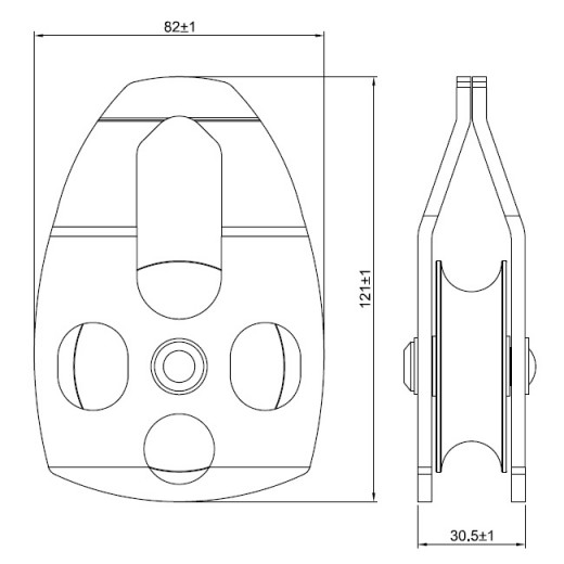 Aliens Big Pulley Seilrolle mit beweglichen Seitenteilen