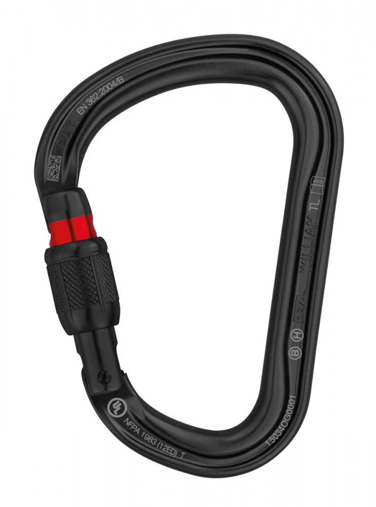 Petzl - Petzl William Screw-Lock birnenförmiger Verschluss-Karabiner Petzl - Petzl William Screw-Lock birnenförmiger Verschluss-Karabiner