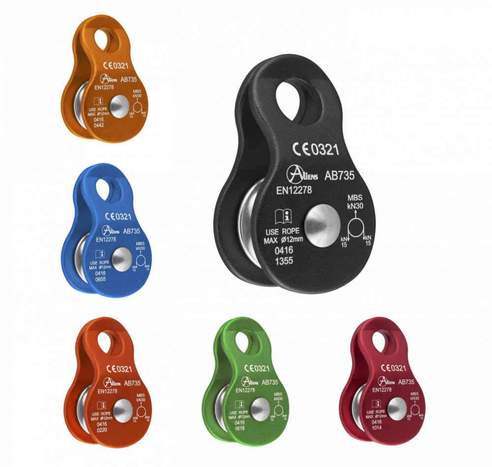 Seilrolle Sport Umlenkrolle Pulley CE-Zertifiziert Klettern Rettung Abseilgerät 