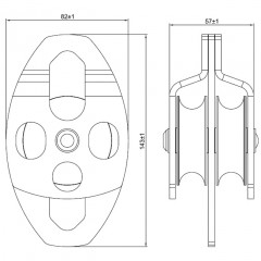 Aliens Big Double Pulley Doppelrolle einachsig