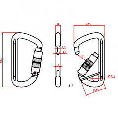 Zubehrkarabiner Aliens Accessory D Twistlock